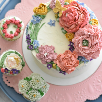 Floral Elegance Celebration Cake