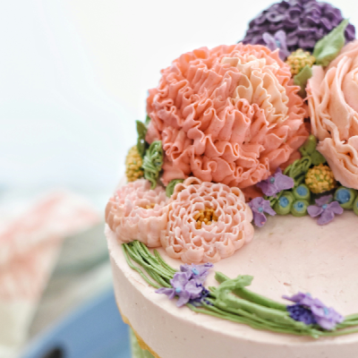 Floral Elegance Celebration Cake