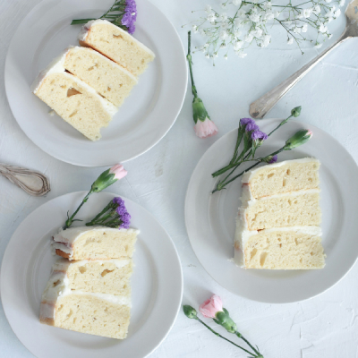Vanilla Layer Cake Slices