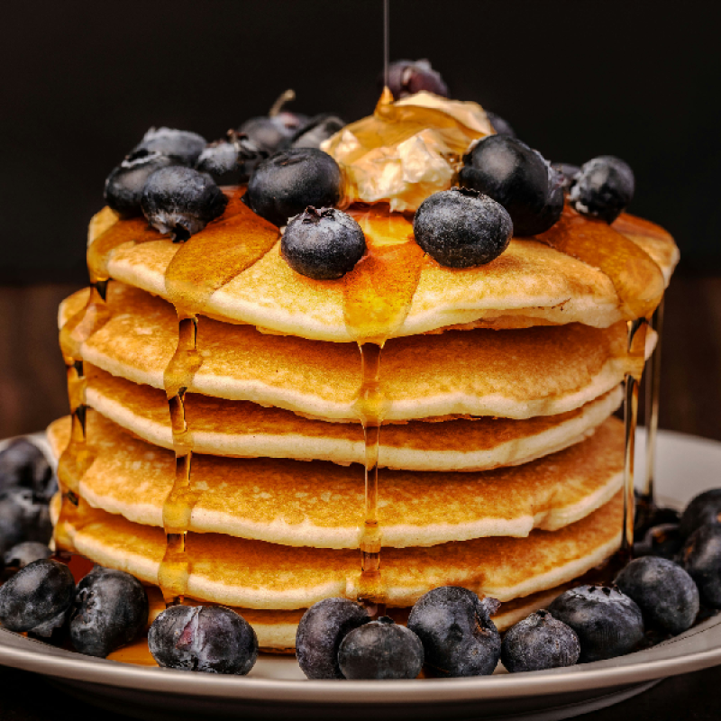 Blueberry & Blackberry Oat Pancakes
