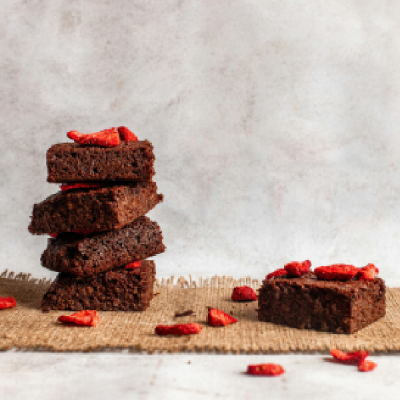 Raspberry Almond Chocolate Fudge Brownies