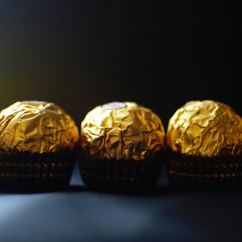 Golden Hazelnut Truffles