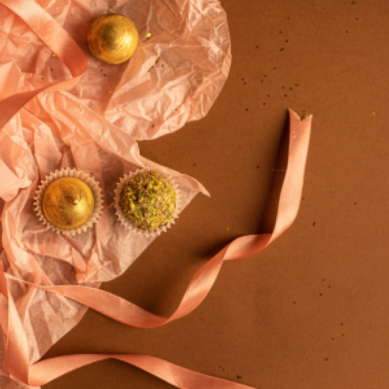 Golden Hazelnut Truffles