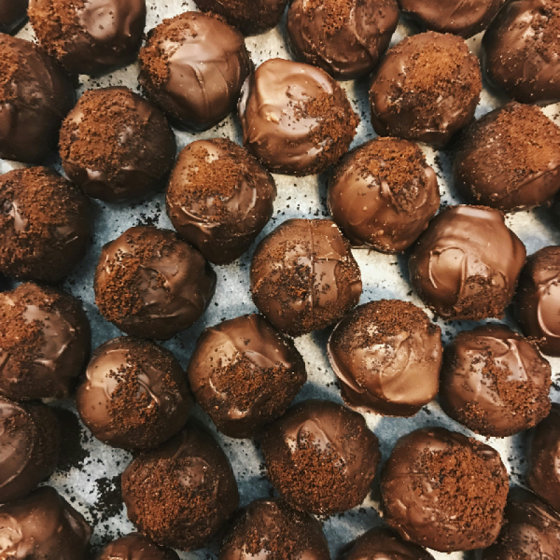 Dark Chocolate Pistachio Truffles